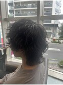 メンズ波巻きウルフ