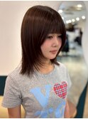 千葉駅/オリーブグレー/小顔/ココアベージュ