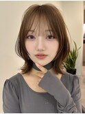 ハイライト髪質改善オリーブグレーココアベージュ黒髪クラゲヘア