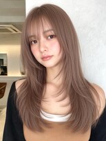 ロティー(loty)&nbsp;レイヤー 韓国 ブリーチダブルカラー ミルクティーベージュ