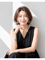 アッシュ 学芸大学店(Ash)&nbsp;ボブ/白髪ぼかしハイライト/大人女性/グレージュ/脱白髪染め