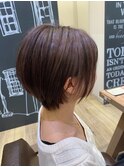 ダークパープル/ナチュラルショート/夏のヘアアレンジ/小田原