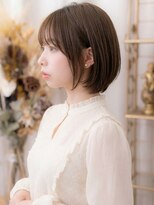 カバーヘア ブリス 北浦和(COVER HAIR bliss) 切りっぱなしミニボブレイヤーダークブラウンブリーチなし30代c9