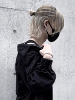 メンズサロン ガウディ 三宮店(men's salon Gaudi)&nbsp;メンズロングボブウルフ×ハーフアップ×ブリーチハイトーン