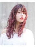 ピンクパープルにピンクハイライト▼LINEID@vey3047y