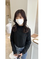 ヘアデザイン ソラ(Sola)&nbsp;ナチュラルグラデーションオリーブベージュ×ロングウェーブ