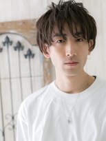 メンズヘア ビーセカンド 草加店(MENS HAIR B-2)&nbsp;透けバングで優し気マットブラウン束感ウェットスタイルU草加