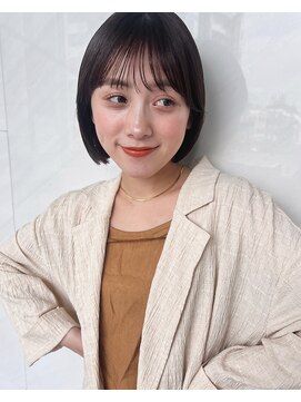 トリコ ショップアンドヘアサロン(tricot shop hair salon) ぷつっとボブ/シースルーバング/暖色カラー