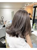 ハイライトブルージュマチルダボブインナーグレージュ