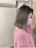バレイヤージュ/ハイライト/ダブルカラー/ケアブリーチ/ボブ