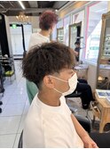ツイストスパイラルパーマ　縦落ちパーマ　サーフカール　波巻き