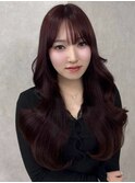 ハイライトカラーミルクティーベージュレイヤーカット
