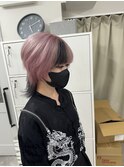 ペールピンク×ブラック