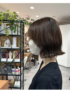 カミユウ ヘア アンド スパ(kamiyu hair&spa) 切りっぱなしボブ/アッシュブラウン