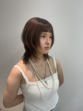 ロンドルピナス 小倉(Lond Lupinus) ミディアムヘア暗めカラー/デザインカラー/フェイスフレーミング