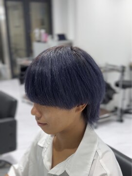 曲がる縮毛矯正専門 バイ レイズルーツ 名駅(曲がる縮毛矯正専門 by RAYS ROOTS) ブルーカラー