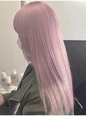 ミルクティーピンクベージュカラーハイトーンカラーダブルカラー