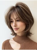 くびれショート白髪ぼかしカラー30代40代50代60代