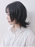 【松戸　テラカド】大人可愛いウルフレイヤーくびれミディ黒髪