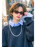 【イヤリングカラー】カット+ブリーチ+カラー+ハホニコTR￥13000