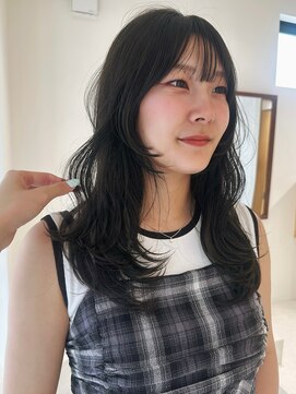 ニール 名古屋 伏見 丸の内(NEELU) 【NEELU_misa】顔周りカット オリーブグレー