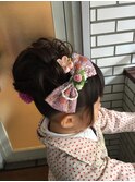 キッズ七五三浴衣ヘアアレンジ【ヘアセット 立川 浴衣】
