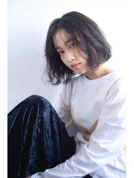ノンダメージサロン ステラバイボヌール(Stella by Bonheur) 【ノンダメージサロンStella】クールな黒髪前下がりボブ