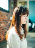 ふんわりバングのナチュラルストレート[町田/TOKIO/髪質改善]