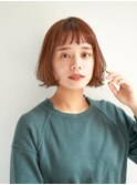 顔型別ヘアスタイル特集/マロンベージュ/Aラインボブ/新宿