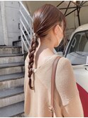 mowen×外ハネミディアム×ラフウェーブ×シルキーグレージュ