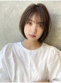 前髪あり小顔ミニボブ20代30代40代【AIN.表参道】川原大地