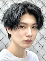 波巻きスパイラルパーマツイストスパイラルツーブロック