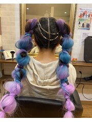 祭りヘアセット