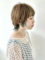 フォーク FOLK&nbsp;【FOLK】透明感ベージュインナーターコイズ☆似合わせショート♪