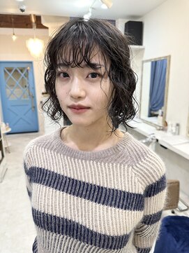 エフ ヘアーアンドリラクゼーション(F. hair & relaxation) 【F.】中崎町20代30代ボブくるくるスパイラルパーマ