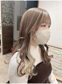 イヤリングカラー/小顔/ネビージュ/ボブルフ/ブリーチ/町田/黒髪