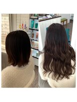 クラン ヘアーアンドスタジオ(CLAN hair & studio)&nbsp;ハイトーンエクステブリーチインナーミルクティーベージュ
