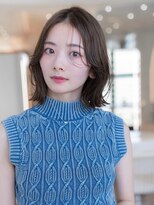 ケアリー 浦和美園(Carelly)&nbsp;大人かわいい前髪セシルカットココアブラウンフリンジウェーブ
