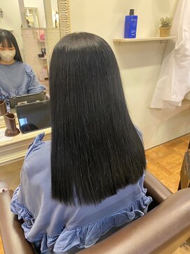 ニュイ 高槻 阪急茨木店(nui) 黒髪ボブルフネビージュ小顔ワンレンスペインカール