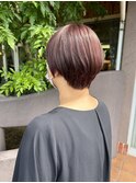 《TOPHAIR 中庄店/きゃん》グラボブ×ワインレッド
