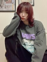 リアイス(Re:ICE)&nbsp;チェリーレッドカシスミディアムウルフハッシュカット