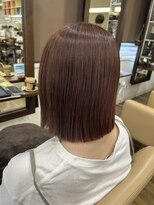ジッピー ヘアーコレクション&nbsp;髪質改善カラー　切りっぱなしボブ　モーブベージュ
