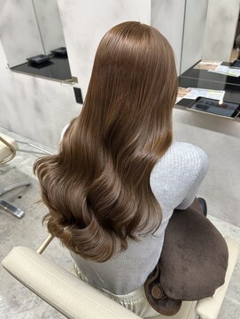 エルフレームバイワンラヴェスト(L'FLAME by one Lovest) ブリーチなしダブルカラー＊milk tea brown