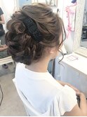 ガーリー華やかアップ　ヘアセット