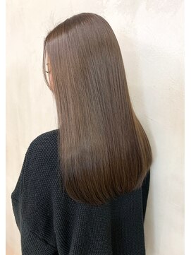 ラエティス(Laetus) ハイトーン毛ブリーチ毛対応縮毛矯正×透明感グレージュカラー