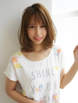 アグ ヘアー ジュエル 北仙台駅前店(Agu hair jewel) 肩ラインで爽やかにハネる軽ミディ