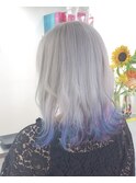 ホワイトシルバーx裾ユニコーン
