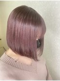 ピンクベージュボブ