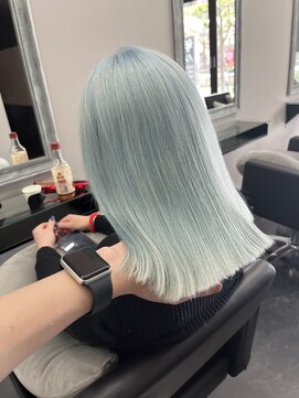 バレ(BALE) ペールブルー/水色カラー/ハイトーン/ブリーチ/滋賀/草津