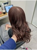 地毛からワンカラーで暖色カラー♪